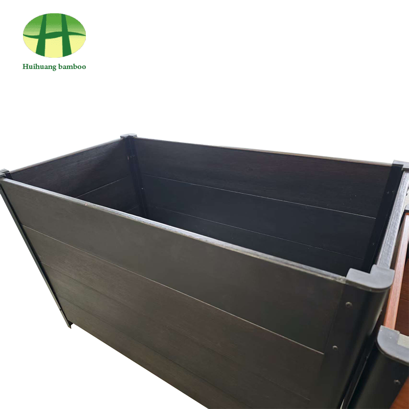 Caja de madera compuesta del plantador del plantador de bambú de la resistencia a las inclemencias del tiempo al aire libre Caja de madera compuesta del plantador del plantador de bambú de la resistencia a las inclemencias del tiempo al aire libre