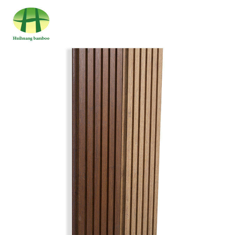 Suelo de bambú con ranura grande