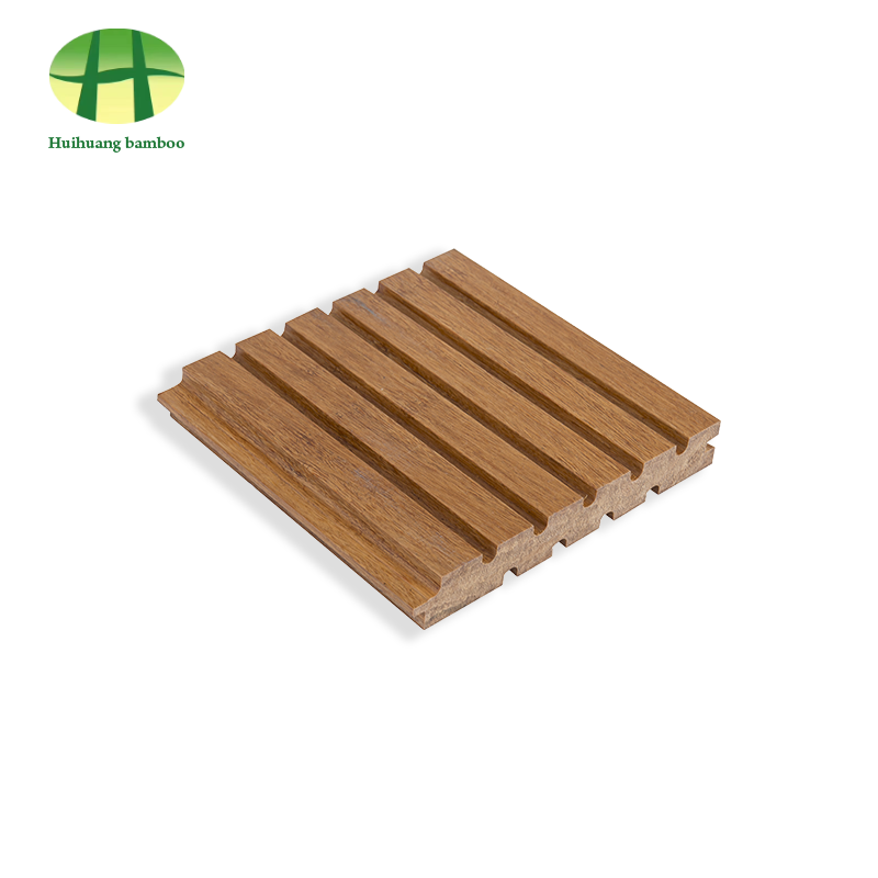 Suelo de bambú con ranura grande
