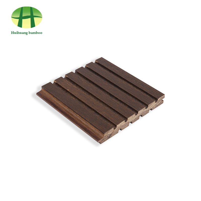 Suelo de bambú con ranura grande